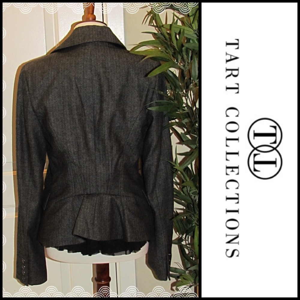 Tart Collections Herringbone Peplum Blazer